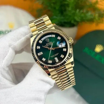 RLX DAYDATE GOLD GREEN DAIMOND VIRAT KOHLI EDITION