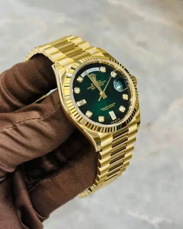 RLX DAYDATE GOLD GREEN DAIMOND VIRAT KOHLI EDITION